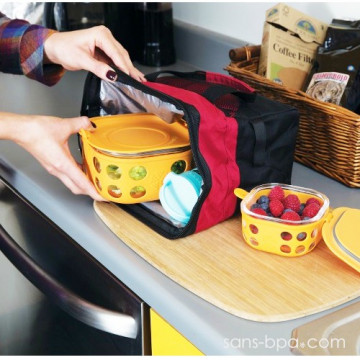 Boite repas verre gainé Médium - Cassis 2