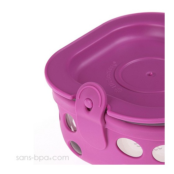 Boite repas verre gainé Médium - Cassis