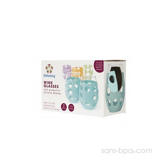 Lot 2 Verres gainés 325ml - Menthe