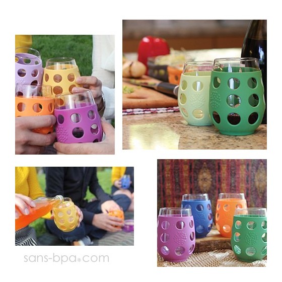 Lot 2 Verres gainés 325ml - Menthe