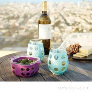 Lot 2 Verres gainés 325ml - Menthe