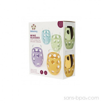 Lot 2 Verres gainés 325ml - Lila 2