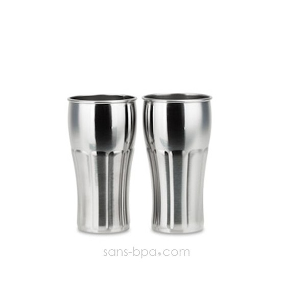  Lot 2 Verres inox SODA 375ml