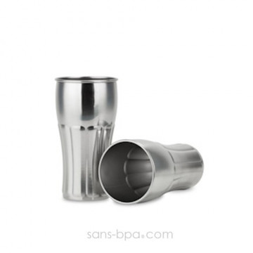  Lot 2 Verres inox SODA 375ml 2
