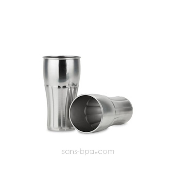  Lot 2 Verres inox SODA 375ml