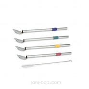  Lot 4 cuillères pailles - GELATI 