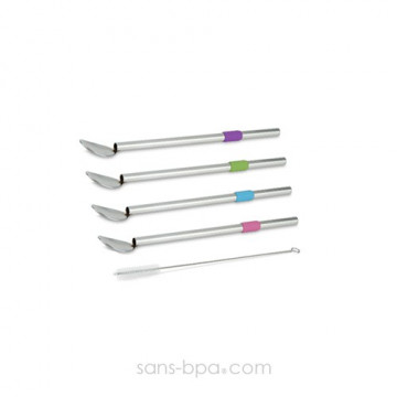  Lot 4 cuillères pailles - SHERBET