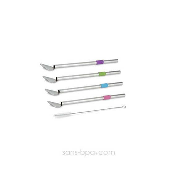  Lot 4 cuillères pailles - GELATI 