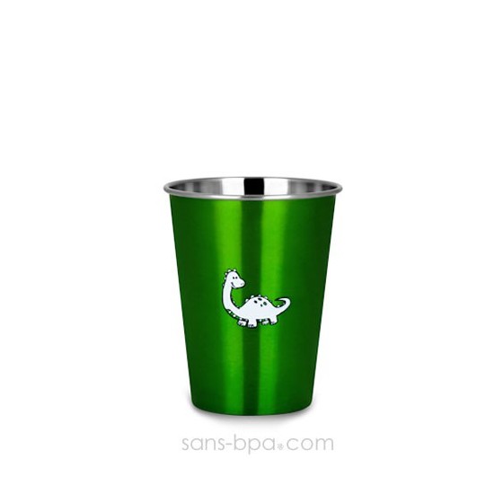 Verre inox 350ml GREEN DINO
