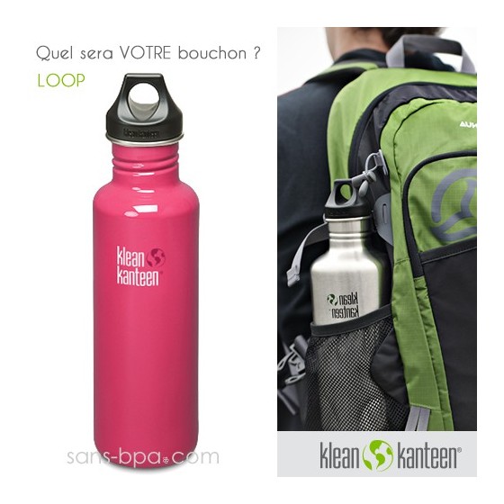 Gourde inox 800 ml PINK ANEMONE
