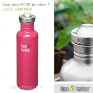 Gourde inox 800 ml PINK ANEMONE