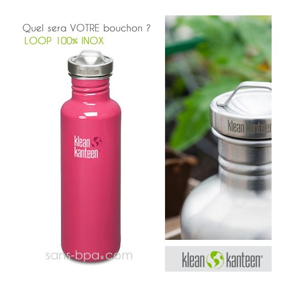 Gourde inox 800 ml PINK ANEMONE