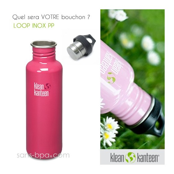 Gourde inox 800 ml PINK ANEMONE