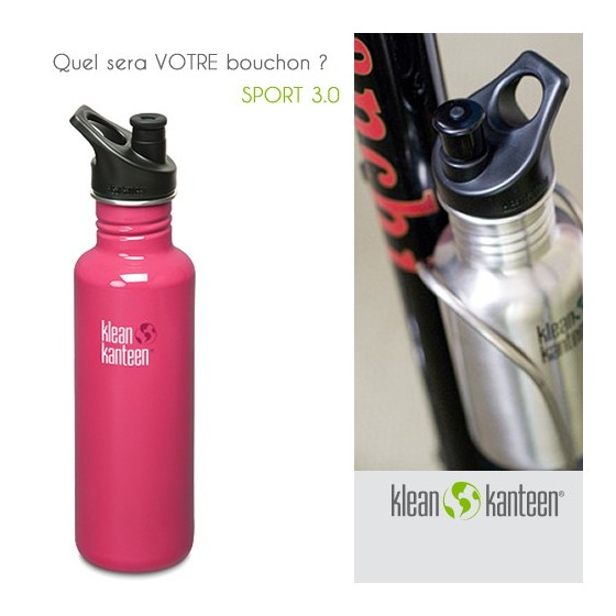 Gourde inox 800 ml PINK ANEMONE