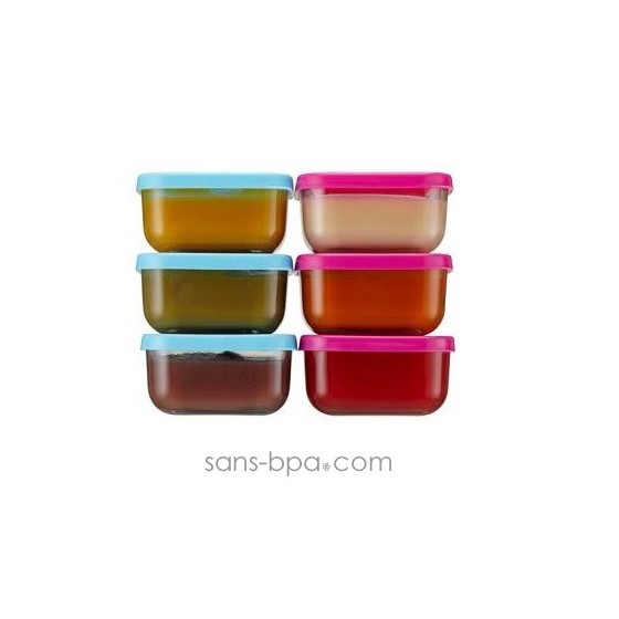 1 boite carrée verre 120ml AZUR