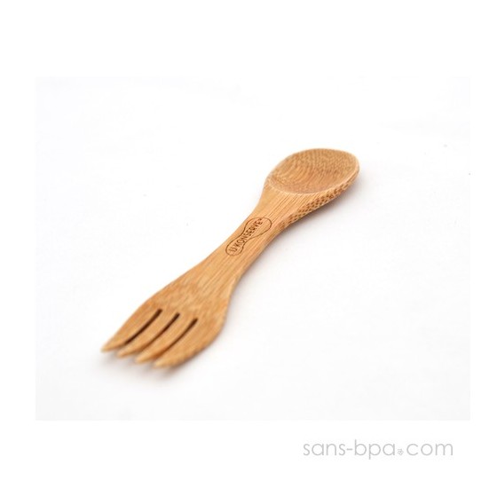 Couverts 2-en-1 bambou FRAMBOISE