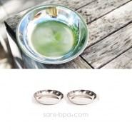 Assiette inox à bords SMALL