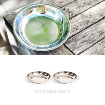 Assiette inox à bords SMALL