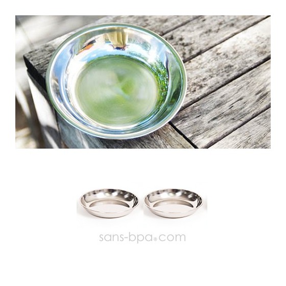 Assiette inox à bords SMALL