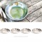 Lot 4 assiettes inox à bords Small - ONYX
