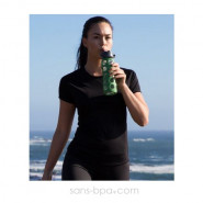 Gourde verre PAILLE 475ml BLEU