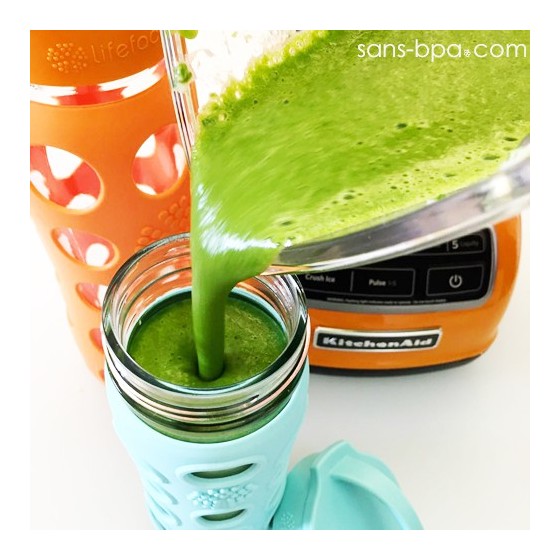 Gourde verre 475 ml TURQUOISE