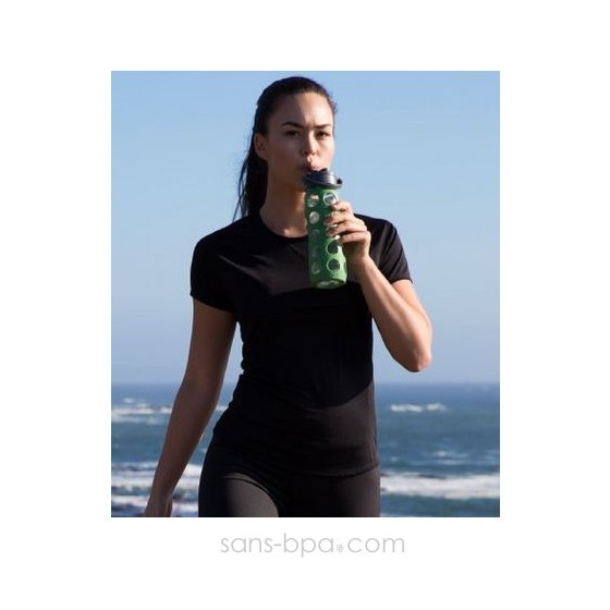 Gourde verre PAILLE 650ml GREY