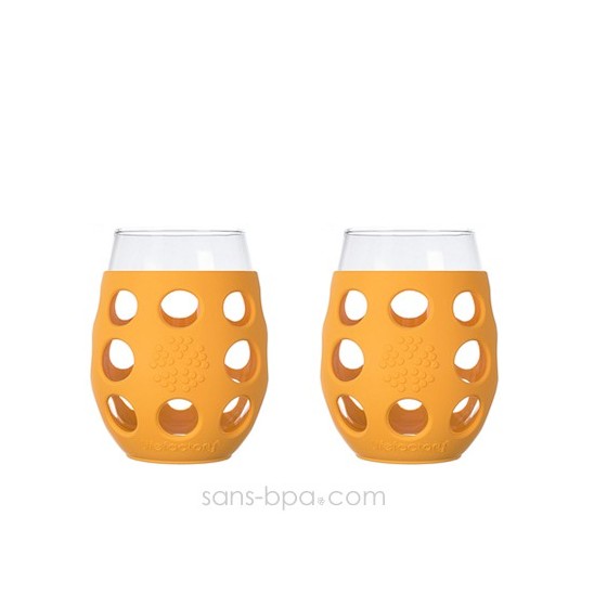 Lot 2 Verres gainés 325ml - Citron