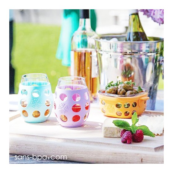 Lot 2 Verres gainés 325ml - Lila