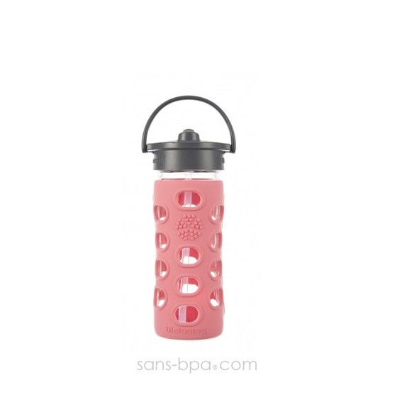 Gourde verre PAILLE 350ml CITRON