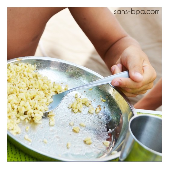 Lot 6 assiettes inox à bords Grand - ONYX