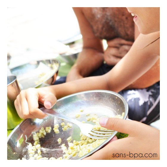 Lot 6 assiettes inox à bords Grand - ONYX