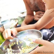 Lot 4 assiettes inox à bords Grand - ONYX