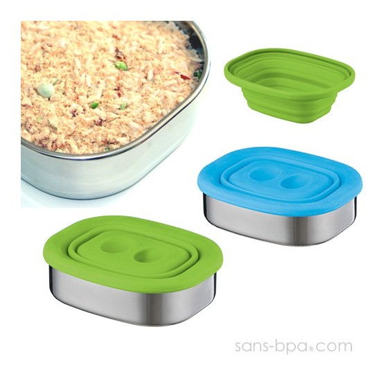 Boite inox & silicone POMME