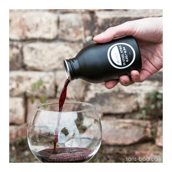 Gourde bidon verseur 250 ml -  Noir