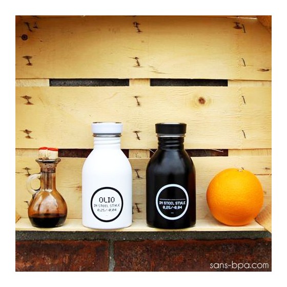 Gourde bidon verseur 250 ml -  Noir