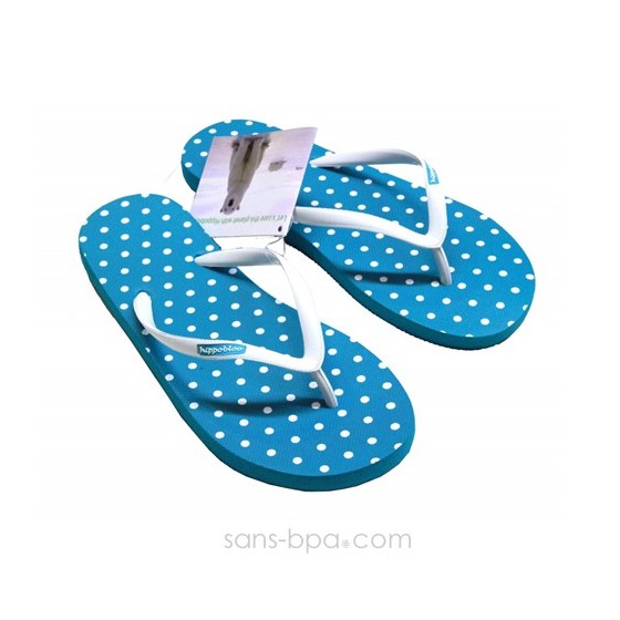 Tongs naturelles TURQUOISE