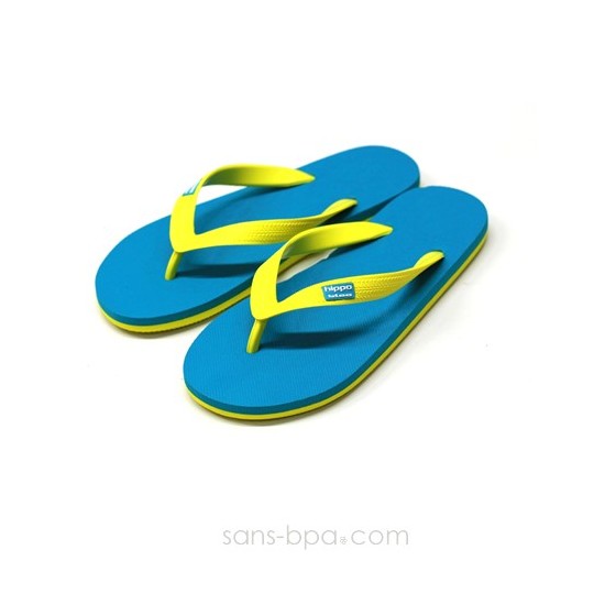 Tongs naturelles BLUE-YELLOW