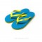 Tongs naturelles BLUE-YELLOW