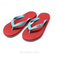 Tongs naturelles BURGUNDY-BLUE