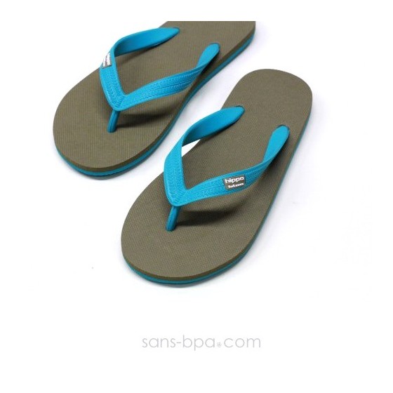 Tongs naturelles DARK-CAMEL