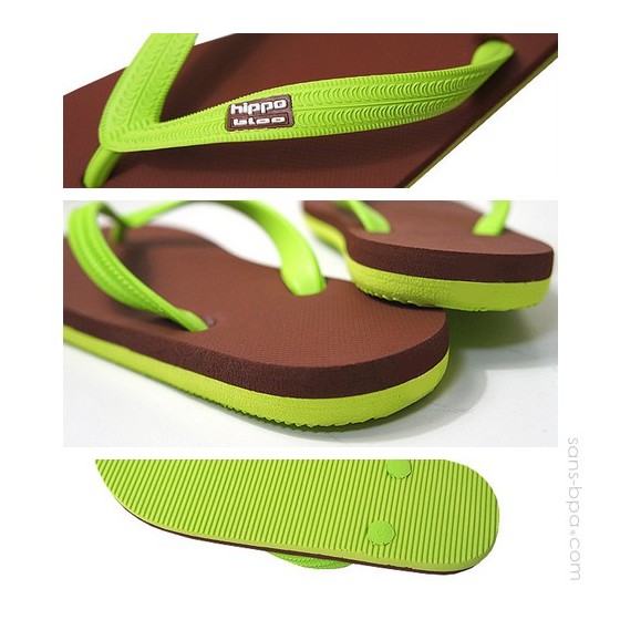 Tongs naturelles DARK-CAMEL