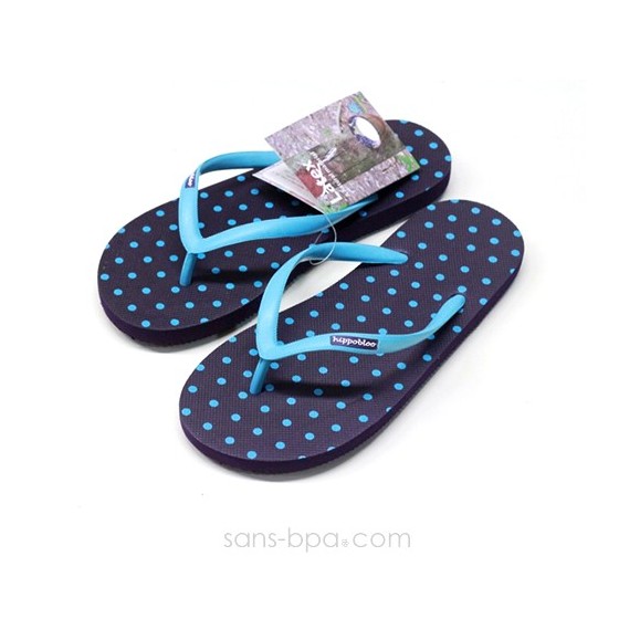 Tongs naturelles POLKA PRUNE