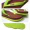Tongs naturelles BURGUNDY-BLUE