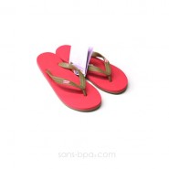 Tongs naturelles Kids - PINK CAMEL