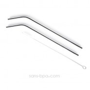 Lot 2 Pailles inox SMOOTHIES