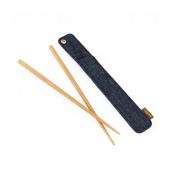 Baguettes de voyage & étui CHANVRE