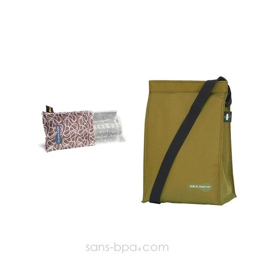 Pack glace Azur & son sac isotherme KIWI - Kids Konserve