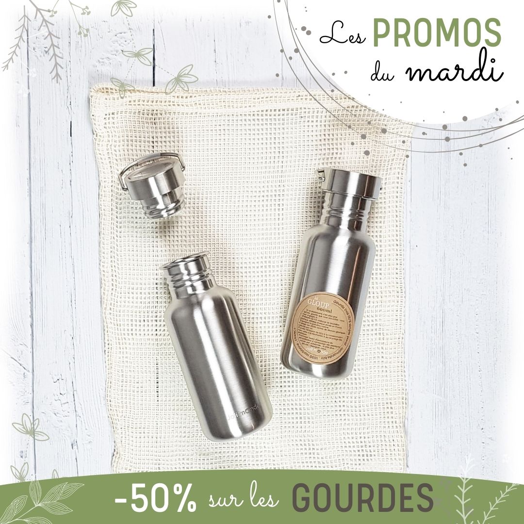 Promo du mardi : -50% sur les gourdes Joli Monde