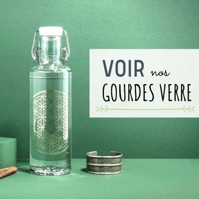 Gourdes en verre résistantes et saine, verre borosilicate